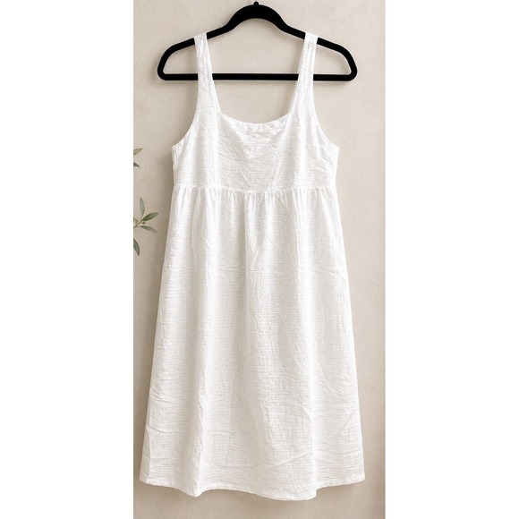 stars above Dresses & Skirts - Stars Above White Gauze Midi Dress M NWT Coastal Cottagecore Sundress Pockets